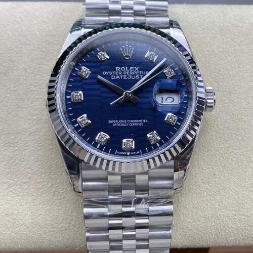 Rolex Datejust M126234-0057 36MM VS Factory Blue Diamond Dial JF Replica Watches - JF Replica