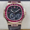Patek Philippe Nautilus 5724 GR Factory Brown Leather Strap JF Replica Watches - JF Replica