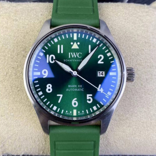 IWC Pilot IW328205 M+ Factory Green Strap JF Replica Watches - JF Replica
