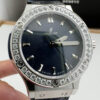 Hublot Classic Fusion 33MM Quartz Movement HB Factory Diamond Bezel Blue Strap JF Replica Watches - JF Replica