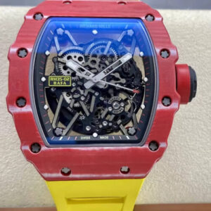 Richard Mille RM35-02 T+ Factory Red Carbon Fiber Case JF Replica Watches - JF Replica