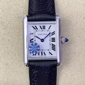 Cartier Tank WSTA0042 AF Factory Black Leather Strap JF Replica Watches - JF Replicadf