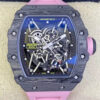 Richard Mille RM35-02 T+ Factory NTPT Carbon Fiber Pink Strap JF Replica Watches - JF Replica