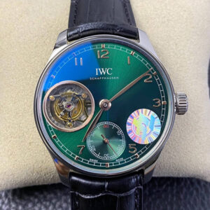 IWC Portuguese Tourbillon ZF Factory Black Leather Strap JF Replica Watches - JF Replica