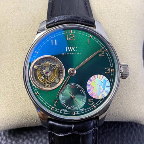 IWC Portuguese Tourbillon ZF Factory Black Leather Strap JF Replica Watches - JF Replica
