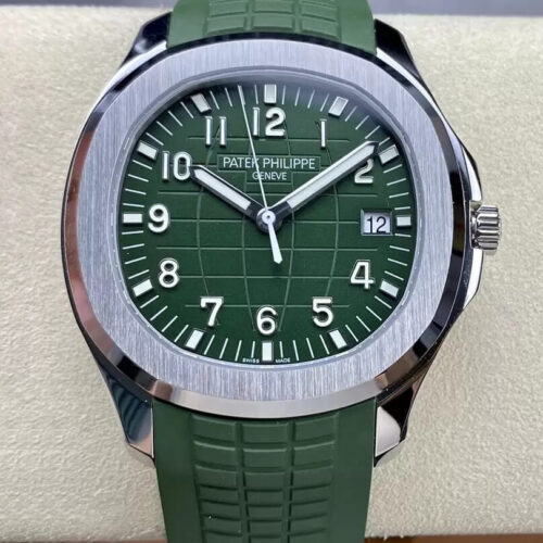 Patek Philippe Aquanaut 5168G-010 3K Factory V2 Green Strap JF Replica Watches - JF Replica