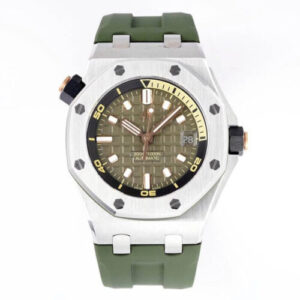 Audemars Piguet Royal Oak Offshore 15720ST.OO.A052CA.01 ZF Factory Green Rubber Strap JF Replica Watches - JF Replica