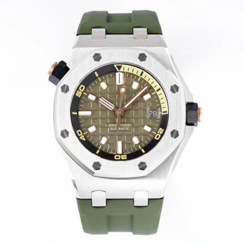 Audemars Piguet Royal Oak Offshore 15720ST.OO.A052CA.01 ZF Factory Green Rubber Strap JF Replica Watches - JF Replica