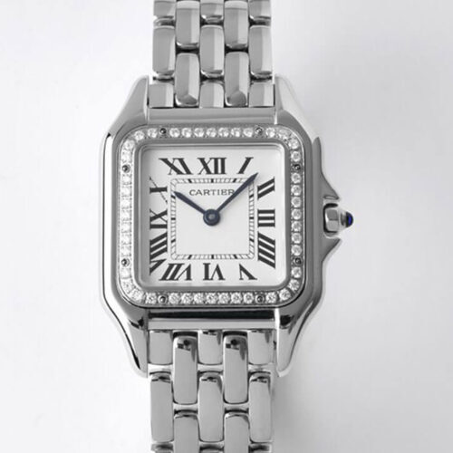 Panthere De Cartier W4PN0008 27MM BV Factory White Dial JF Replica Watches - JF Replica