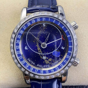 Patek Philippe Grand Complications 6104G-001 AI Factory Sky Moon Blue Dial JF Replica Watches - JF Replica