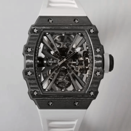 Richard Mille RM12-01 Tourbillon RM Factory White Strap JF Replica Watches - JF Replica