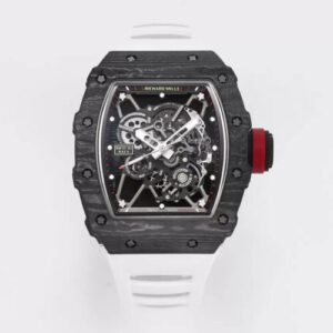 Richard Mille RM35-01 BBR Factory White Rubber Strap Skeleton Dial JF Replica Watches - JF Replica
