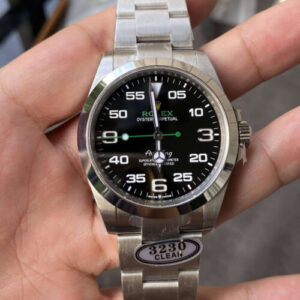 Rolex Air King M126900-0001 Clean Factory Black Dial JF Replica Watches - JF Replica