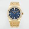 Audemars Piguet Royal Oak Quartz 33MM 67651BA.ZZ.1261BA.02 ZF Factory Blue Dial Diamond Bezel JF Replica Watches - JF Replica