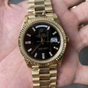 Rolex Day Date M228238-0004 GM Factory V2 904L Black Dial JF Replica Watches - JF Replica
