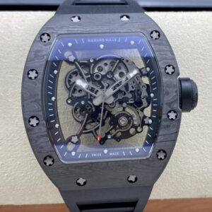 Richard Mille RM-055 BBR Factory Black Rubber Strap JF Replica Watches - JF Replica
