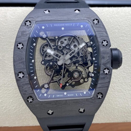 Richard Mille RM-055 BBR Factory Black Rubber Strap JF Replica Watches - JF Replica