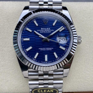 Rolex Datejust 41MM M126334-0032 Clean Factory Stainless Steel Blue Dial JF Replica Watches - JF Replica