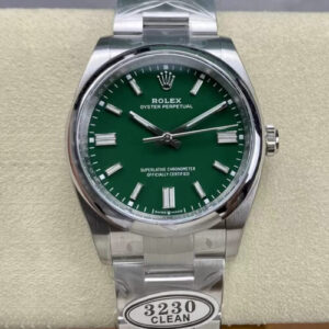 Rolex Oyster Perpetual M126000-0005 36MM Clean Factory Green Dial JF Replica Watches - JF Replica