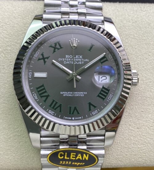 Rolex Datejust M126334-0022 Clean Factory Green Radish JF Replica Watches - JF Replica