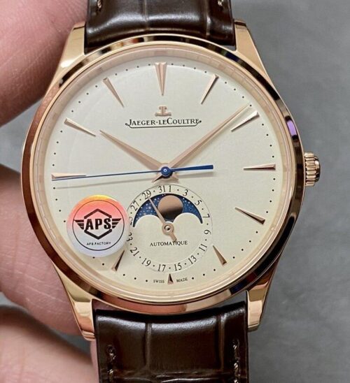 Jaeger-LeCoultre Master Series Perpetual Calendar 1362510 APS Factory Brown Strap JF Replica Watches - JF Replica